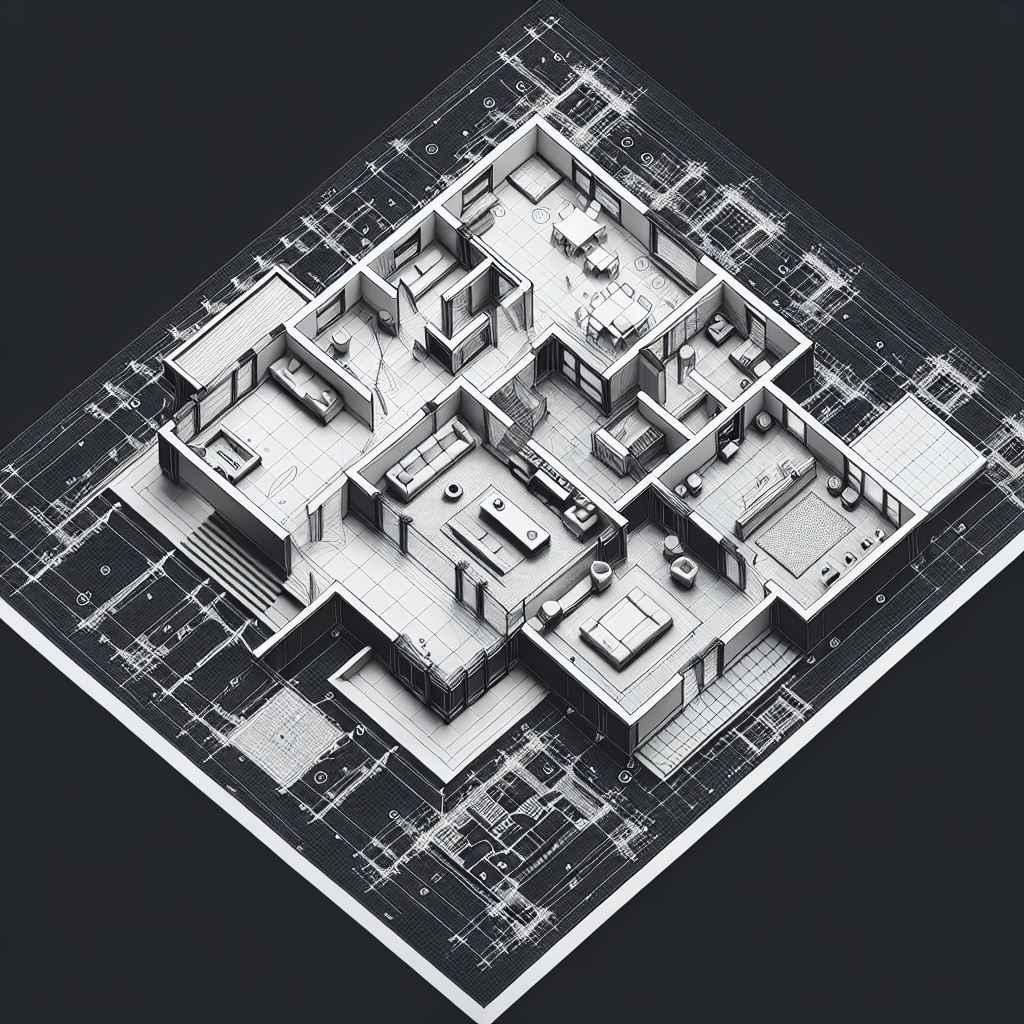 3D architectural floor plan showcasing detailed building layout by GCC ADEC