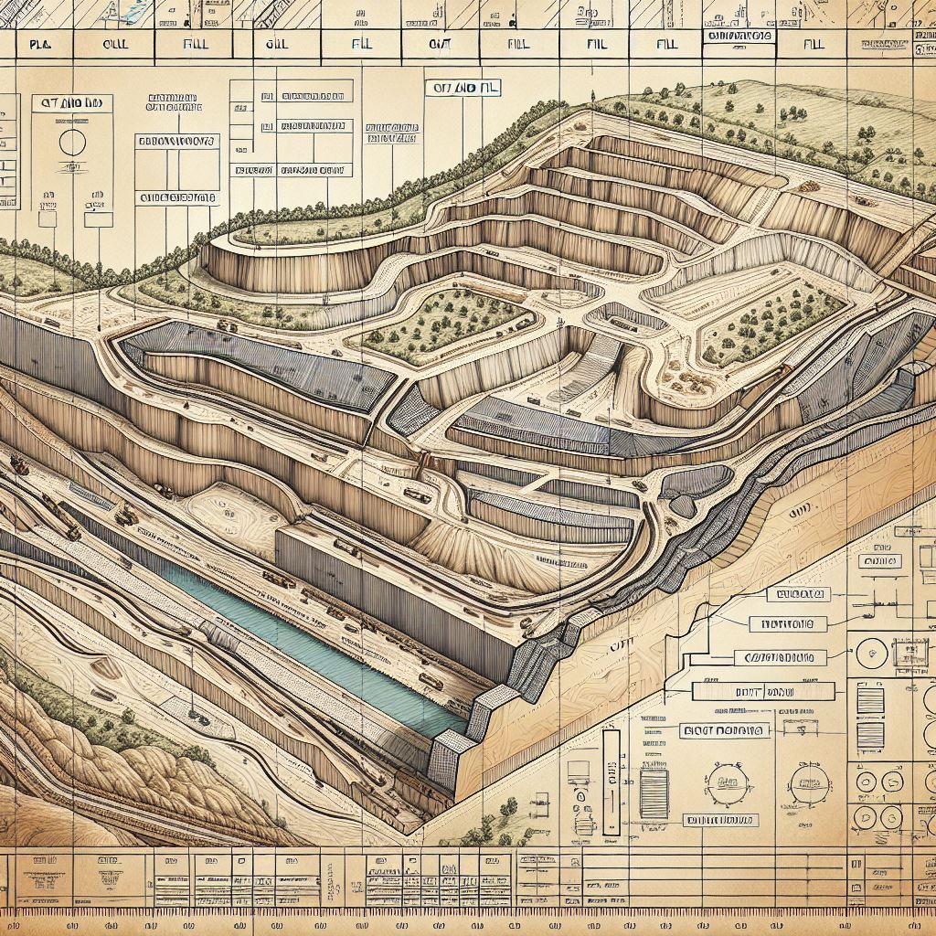 Earthwork cut and fill drawing services by GCC ADEC