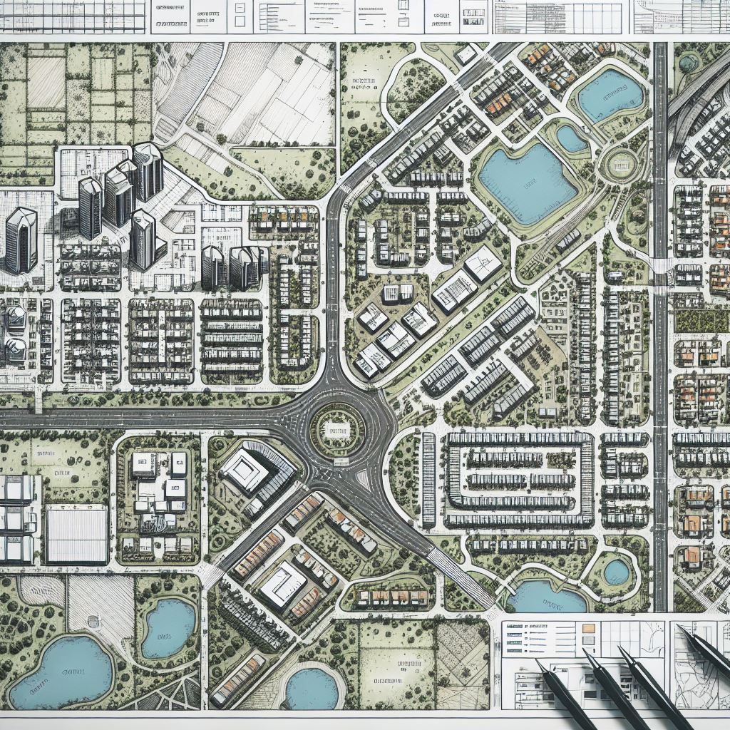 Detailed Town and City Planning Map by GCC ADEC, UAE
